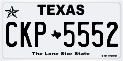 TX license plate CKP5552