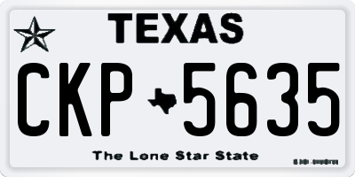 TX license plate CKP5635