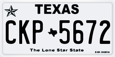 TX license plate CKP5672