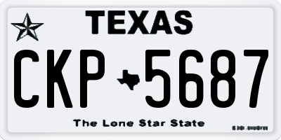 TX license plate CKP5687