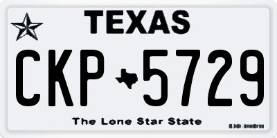 TX license plate CKP5729