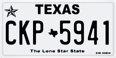 TX license plate CKP5941