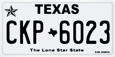 TX license plate CKP6023