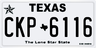 TX license plate CKP6116