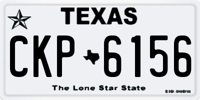 TX license plate CKP6156
