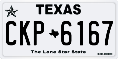 TX license plate CKP6167