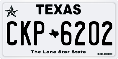 TX license plate CKP6202