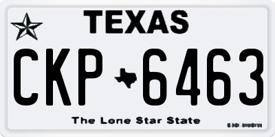 TX license plate CKP6463