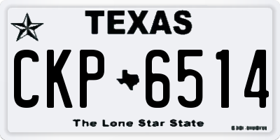 TX license plate CKP6514
