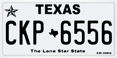 TX license plate CKP6556