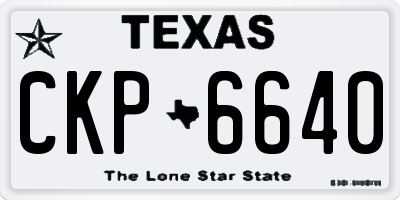 TX license plate CKP6640