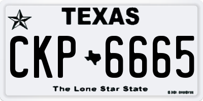 TX license plate CKP6665