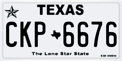 TX license plate CKP6676
