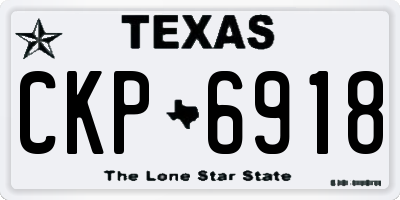 TX license plate CKP6918