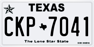 TX license plate CKP7041