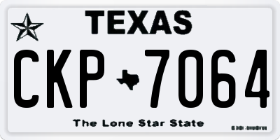 TX license plate CKP7064