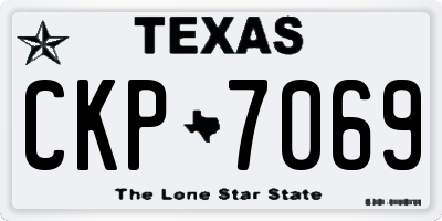 TX license plate CKP7069