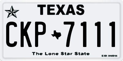 TX license plate CKP7111