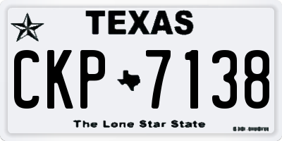 TX license plate CKP7138