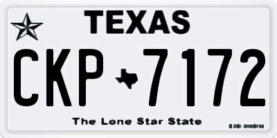 TX license plate CKP7172