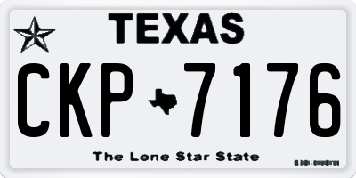 TX license plate CKP7176