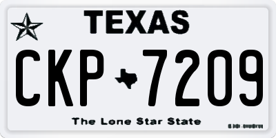 TX license plate CKP7209