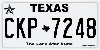 TX license plate CKP7248