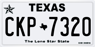 TX license plate CKP7320
