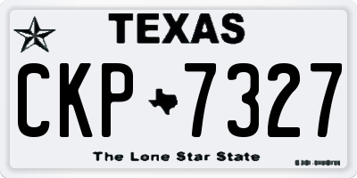 TX license plate CKP7327