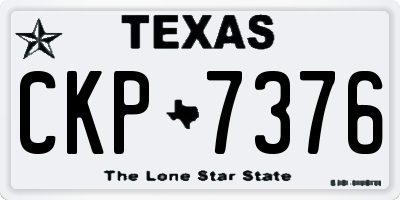 TX license plate CKP7376