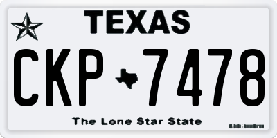 TX license plate CKP7478