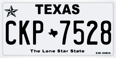 TX license plate CKP7528