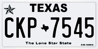 TX license plate CKP7545