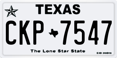 TX license plate CKP7547