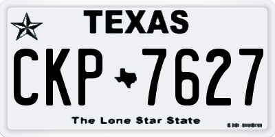 TX license plate CKP7627