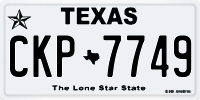 TX license plate CKP7749