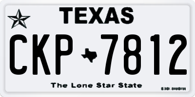 TX license plate CKP7812