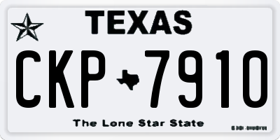 TX license plate CKP7910
