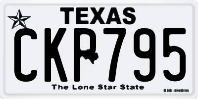 TX license plate CKP795