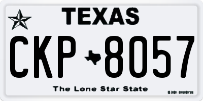 TX license plate CKP8057