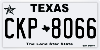 TX license plate CKP8066