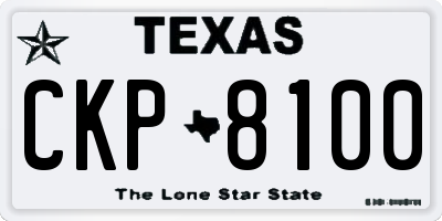 TX license plate CKP8100