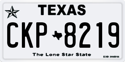 TX license plate CKP8219