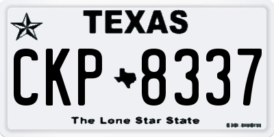 TX license plate CKP8337