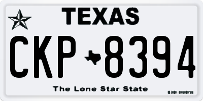 TX license plate CKP8394
