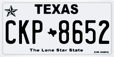 TX license plate CKP8652