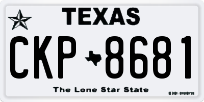 TX license plate CKP8681