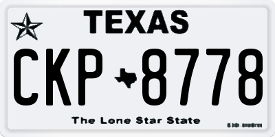 TX license plate CKP8778