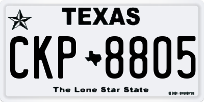 TX license plate CKP8805