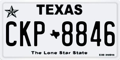 TX license plate CKP8846